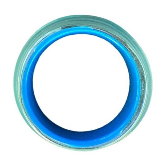 1980s Wide Chunky Asymmetric Wavy Light Blue Moon Glow Lucite Bangle Bracelet Ru - Picture 7 of 7